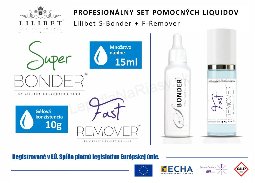Profesionálny set 2 ks pomocných liquidov Lilibet - Bonder / Remover