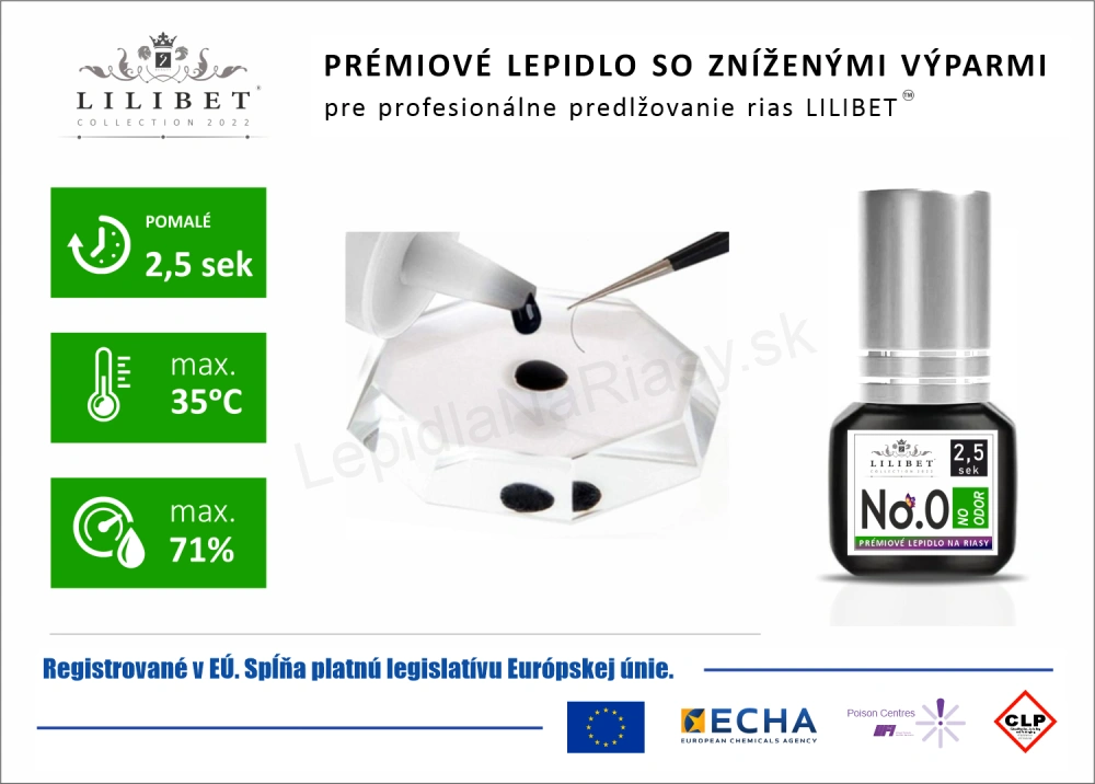 Lilibet No.0 "NoOdor" - prémiové bezvýparové lepidlo na predlžovanie rias