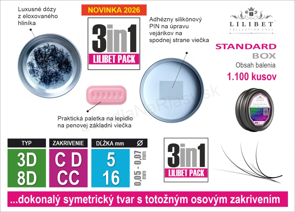 1.100 kusov - Superprémiové pre-made vejáriky Lilibet (STANDARD BOX)