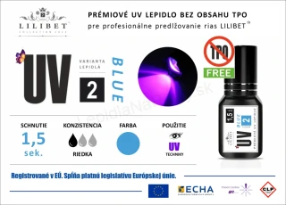 Lilibet UV2 Blue - Superprémiové UV lepidlo, svetlo modré