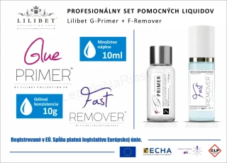 Profesionálny set 2 ks pomocných liquidov Lilibet - Primer / Remover
