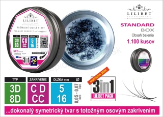 1.100 kusov - Superprémiové pre-made vejáriky Lilibet (STANDARD BOX)